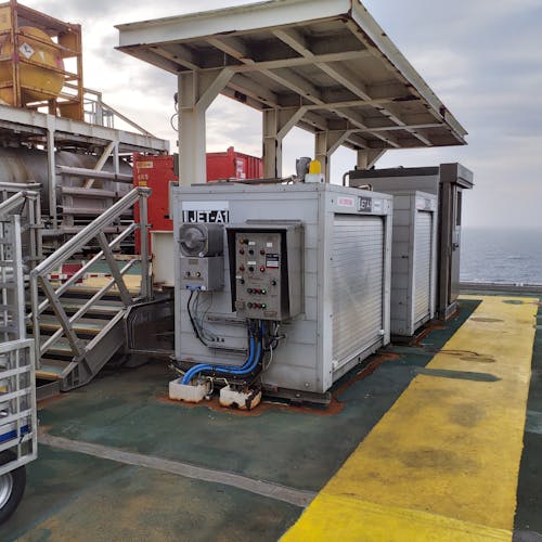 Imenco monitor replacement system mounted on offshore dispenser